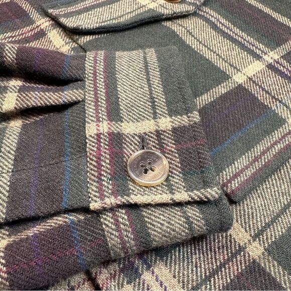 Ralph Lauren Collection Fall 2023 Andrya Olive Plaid Shirt Jacket - Picture 15 of 17